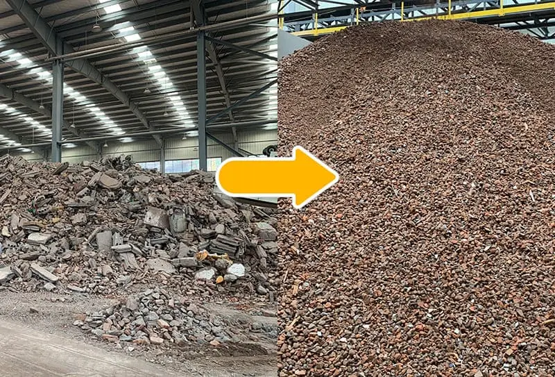 crush concrete waste into gravel